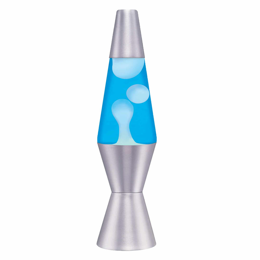 11.5" LAVA LAMP - WHITE/BLUE/SILVER Wave 6-0035