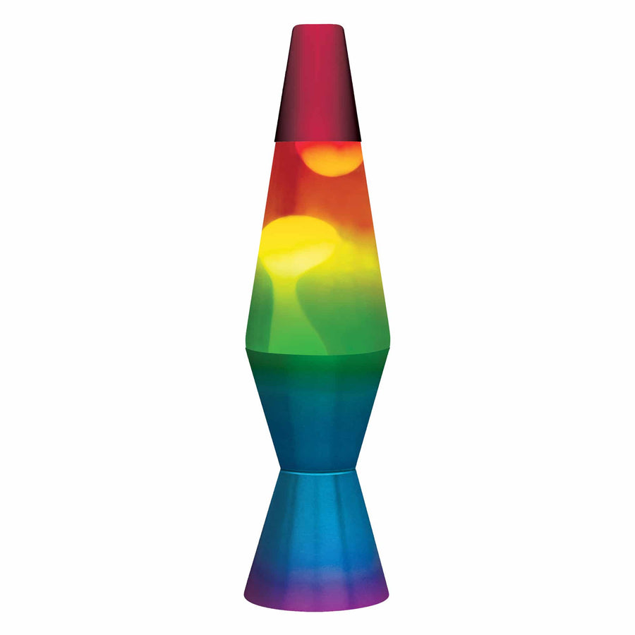 11.5" LAVA LAMP RAINBOW - WHITE/TRICOLOR Edit 6-0036