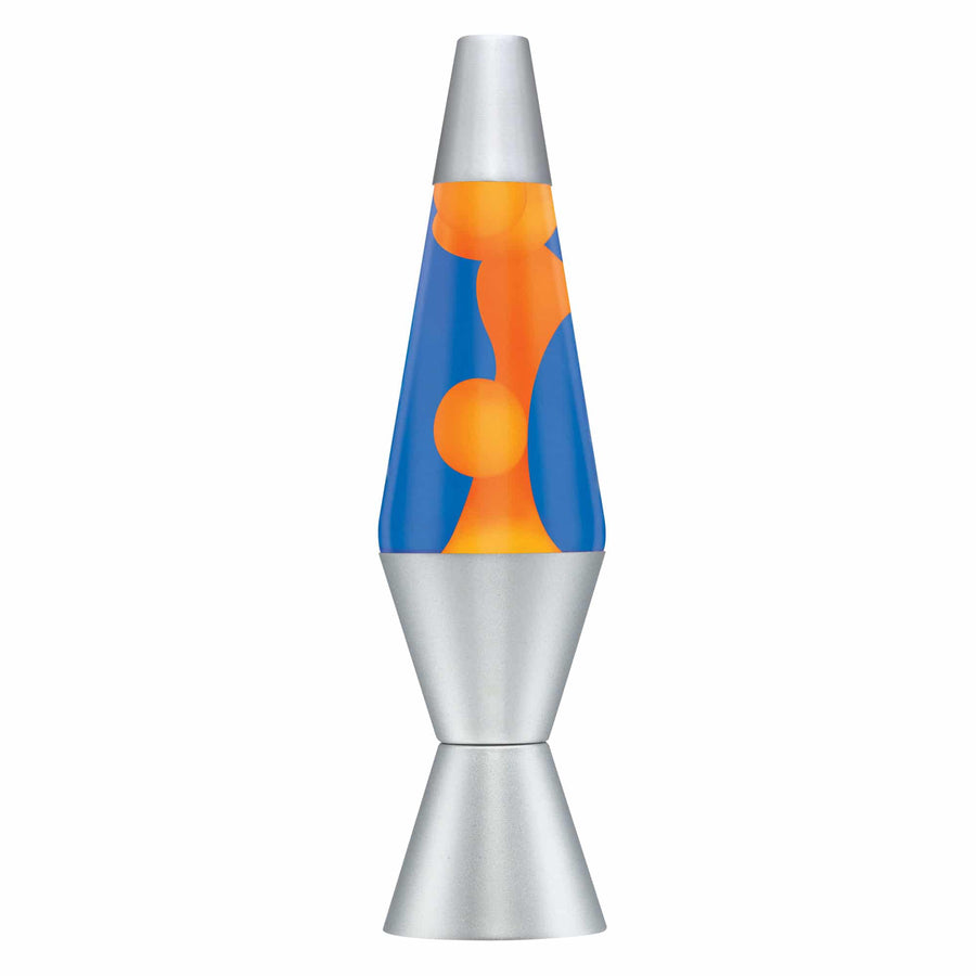 14.5" LAVA LAMP - ORANGE/BLUE/SILVER Wave 6-0025