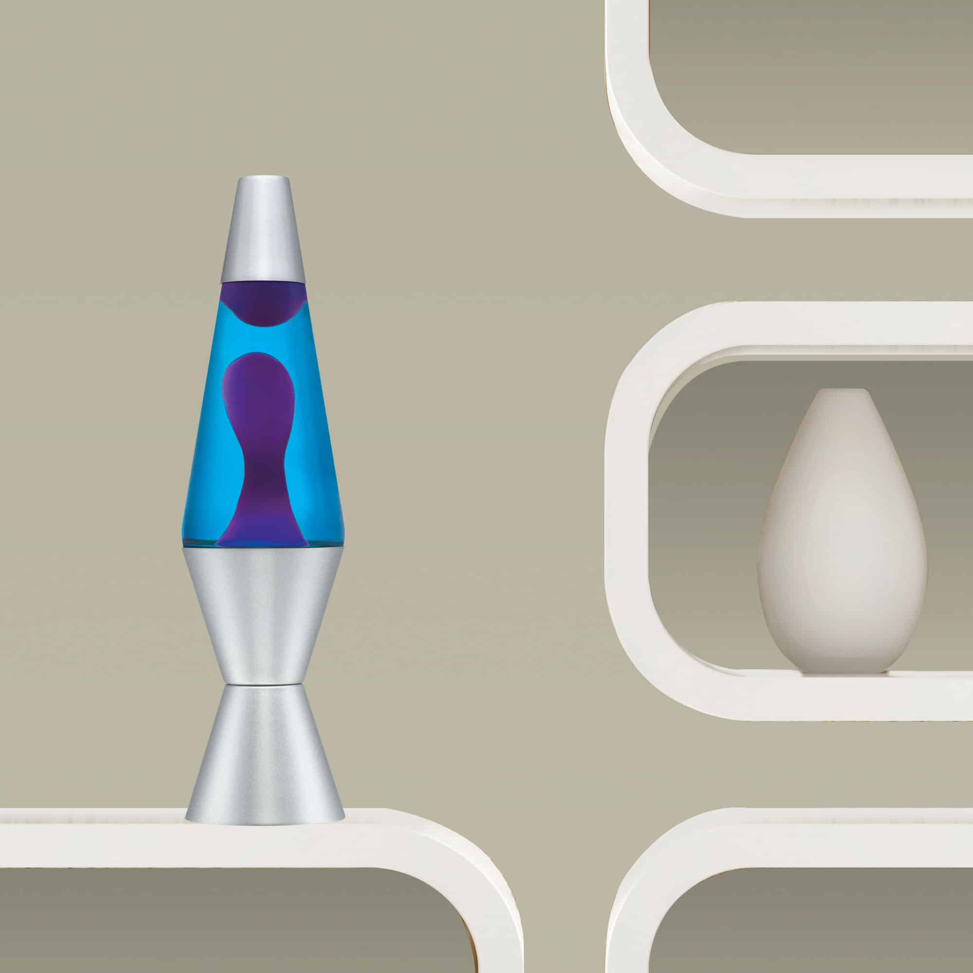 14.5" LAVA� Lamp - Purple/Blue/Silver on a shelf