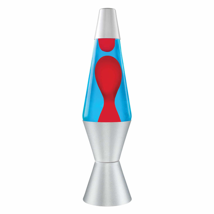 14.5" LAVA LAMP - RED/BLUE/SILVER Drop 6-0019