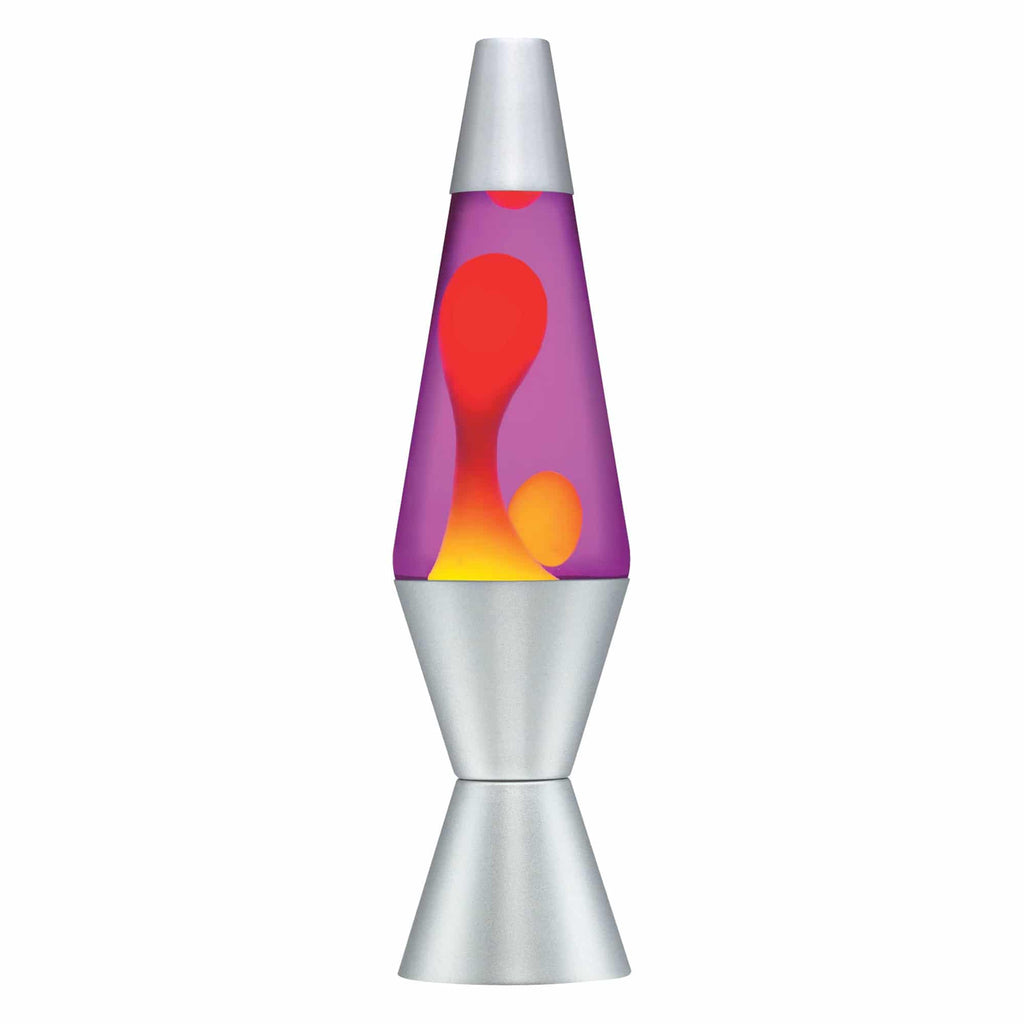 14.5" LAVA� Lamp - yellow wax, purple liquid, and silver base and cap
