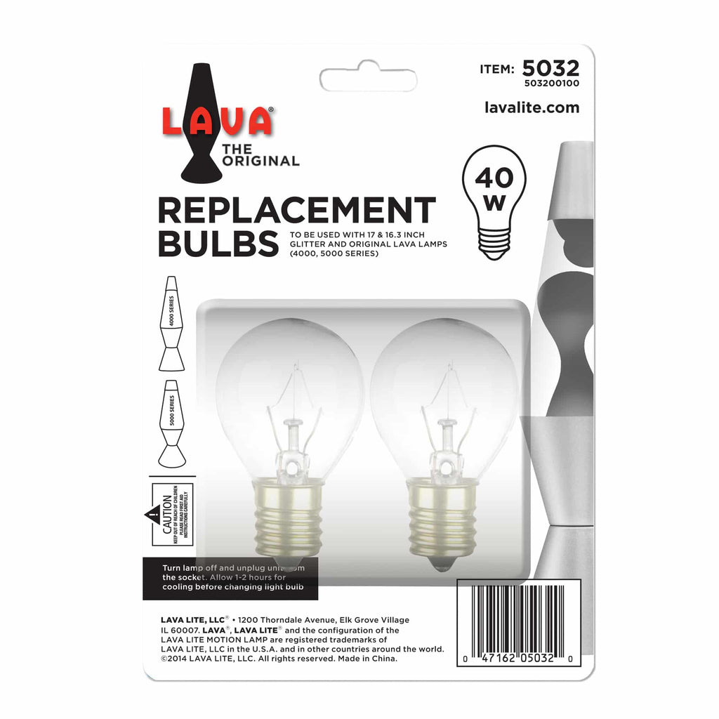 40W LAVA� Lamp Light Bulb A15 - Replacement Bulbs Package