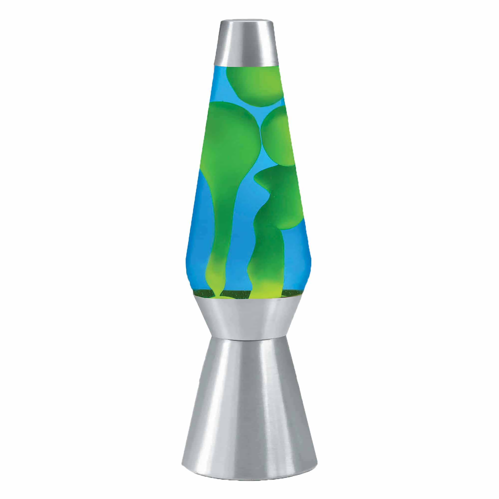 27" LAVA� Lamp Grande - yellow wax, blue liquid, silver base and cap