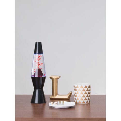 10" LAVA� Lamp Volcano - Black Base - Lifestyle on display table
